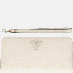 Dames Portemonnees^Guess Cresidia SLG ziparound portemonnee bone