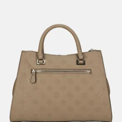Handtassen^Guess Cresidia society satchel handtas dark taupe