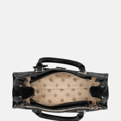 Handtassen^Guess Cresidia society satchel handtas black