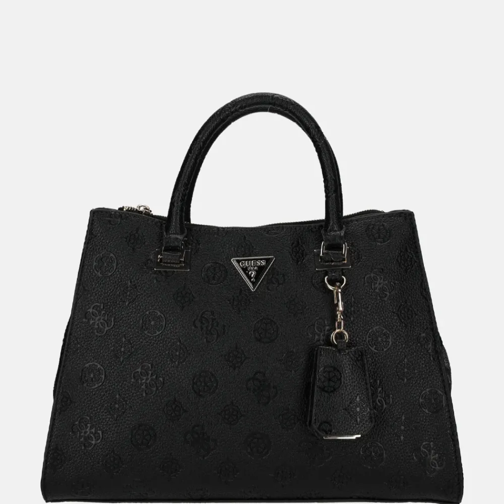 Handtassen^Guess Cresidia society satchel handtas black