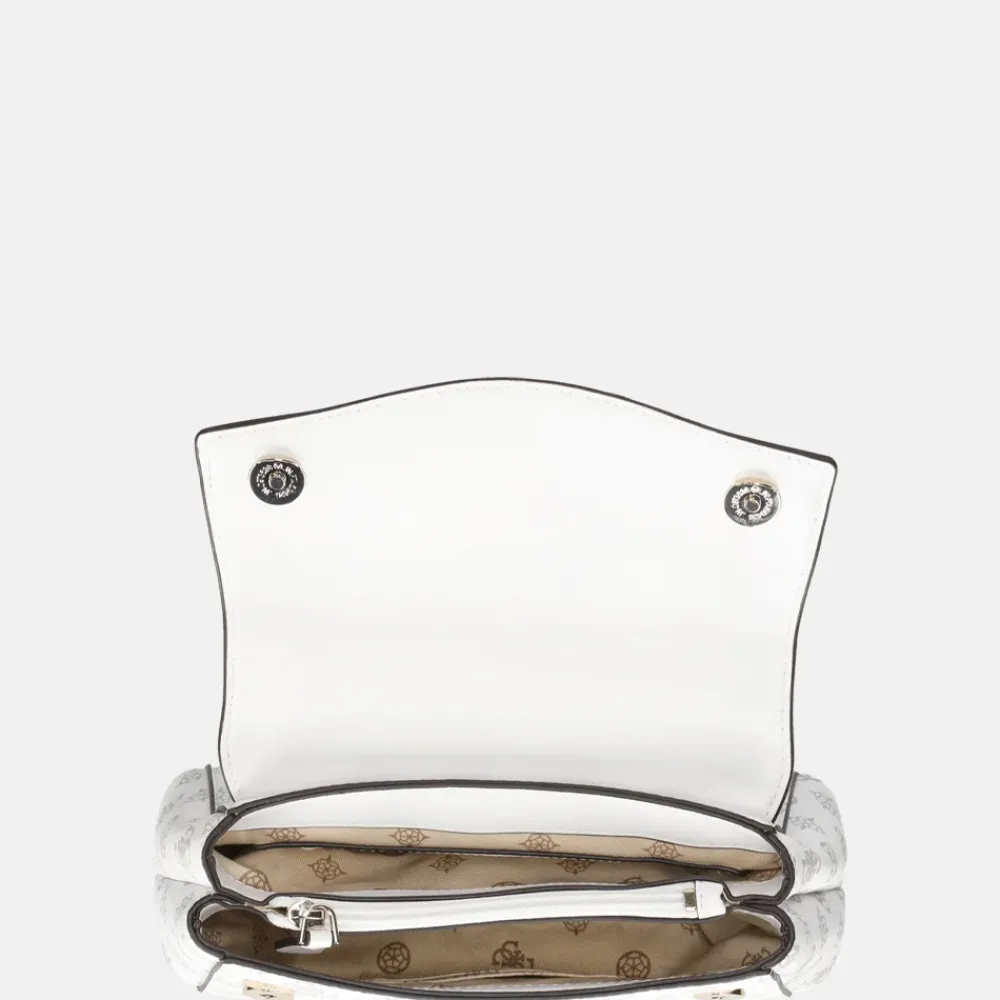 Crossbody Tassen^Guess Dorys crossbody tas white logo