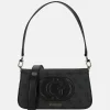Schoudertassen^Guess Eco Mietta Flap schoudertas coal logo/black