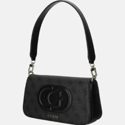 Schoudertassen^Guess Eco Mietta Flap schoudertas coal logo/black