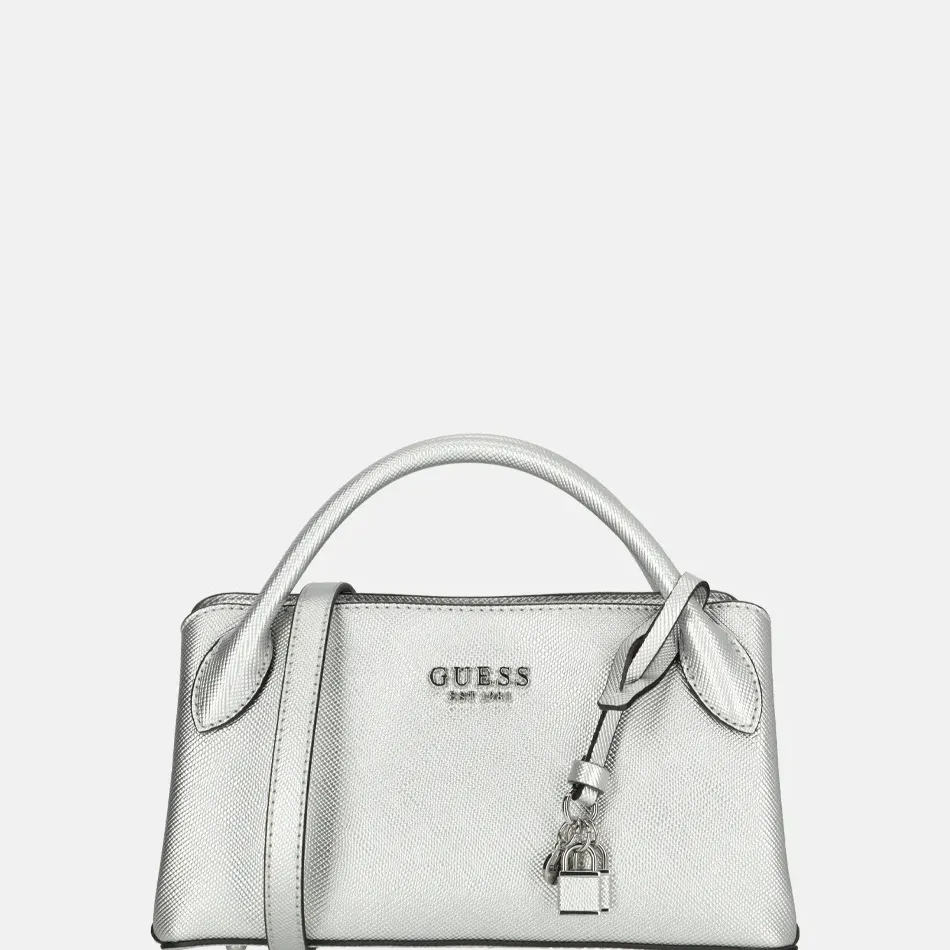Handtassen^Guess Fedana girlfriend satchel handtas S silver
