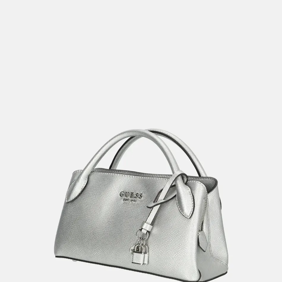 Handtassen^Guess Fedana girlfriend satchel handtas S silver