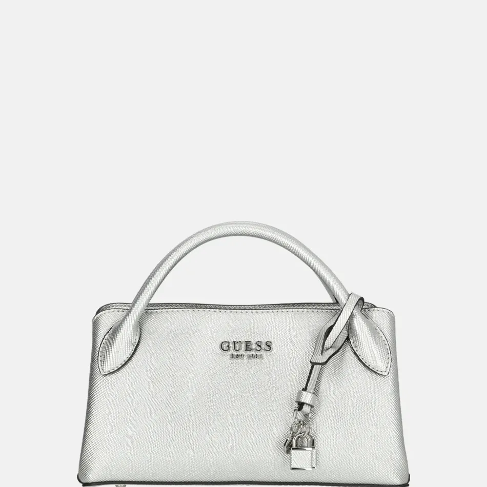 Handtassen^Guess Fedana girlfriend satchel handtas S silver