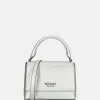 Handtassen^Guess Fedana top handle flap handtas silver