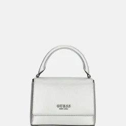 Handtassen^Guess Fedana top handle flap handtas silver