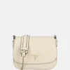 Schoudertassen^Guess Fedora flap schoudertas bone