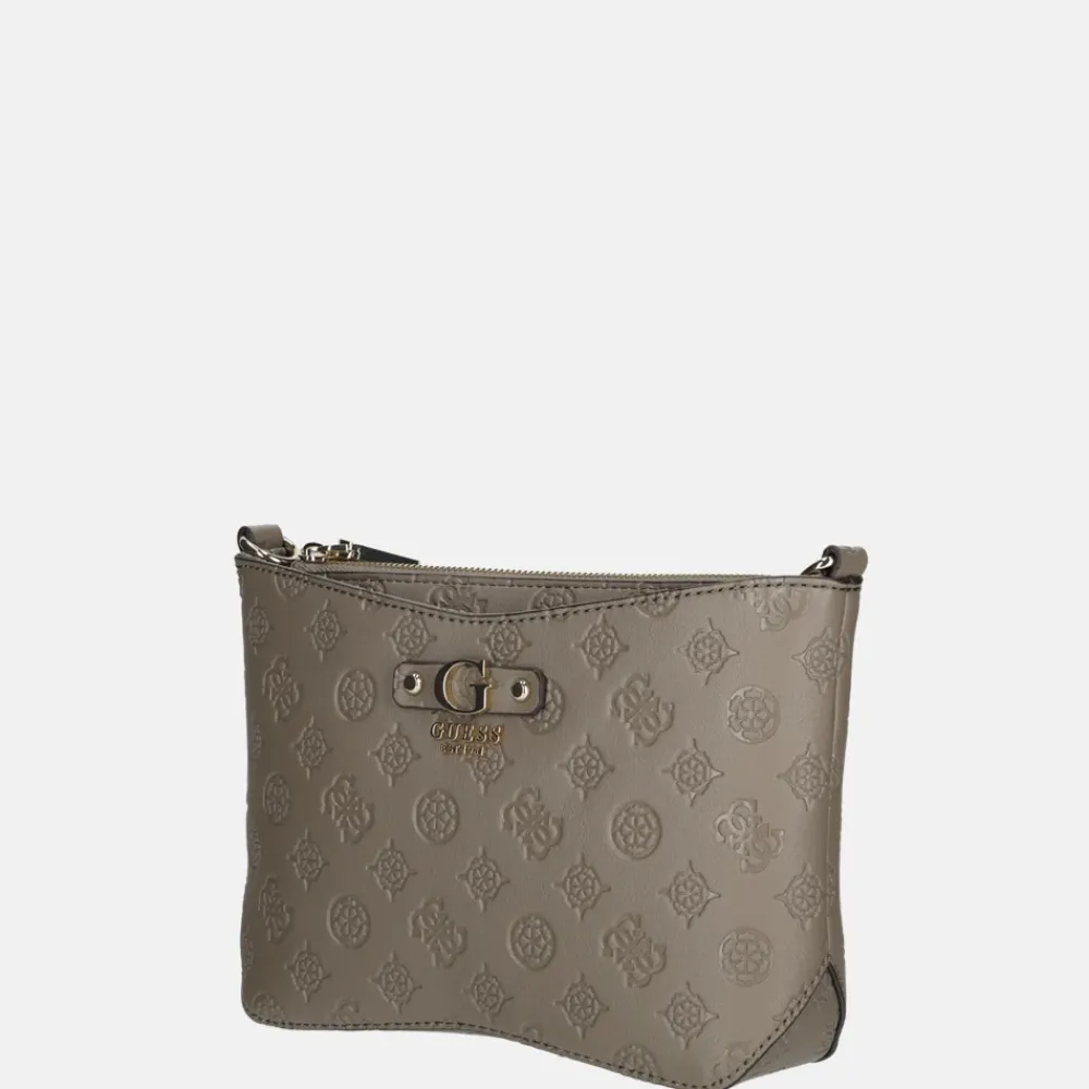 Crossbody Tassen^Guess Gerty crossbody tas dark taupe