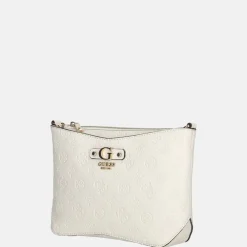 Crossbody Tassen^Guess Gerty crossbody tas off white