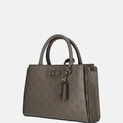 Handtassen^Guess Gerty girlfriend satchel handtas dark taupe