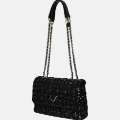 Schoudertassen^Guess Giully schoudertas glitter black gold