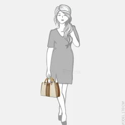 Handtassen^Guess Kerima Bamboo girlfriend satchel handtas natural/latte logo