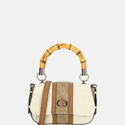 Handtassen^Guess Kerima handtas mini natural/latte logo