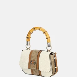 Handtassen^Guess Kerima handtas mini natural/latte logo
