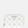 Dames Portemonnees^Guess Laurel SLG ziparound portemonnee M white logo