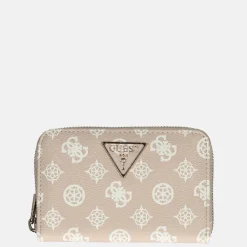 Dames Portemonnees^Guess Laurel SLG ziparound portemonnee M sand logo