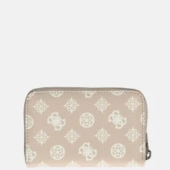 Dames Portemonnees^Guess Laurel SLG ziparound portemonnee M sand logo