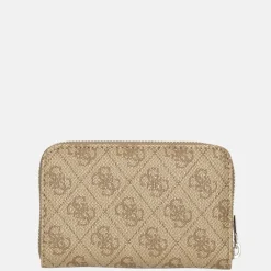 Dames Portemonnees^Guess Laurel SLG ziparound portemonnee M latte logo