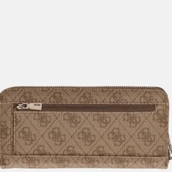Dames Portemonnees^Guess Laurel SLG ziparound portemonnee L latte logo