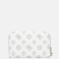 Dames Portemonnees^Guess Laurel SLG ziparound portemonnee M white logo