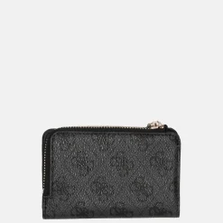 Dames Portemonnees^Guess Laurel ziparound portemonnee coal logo