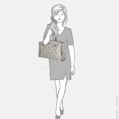 Schoolhandtassen | Shoppers^Guess Lorelei travelbag tote shopper dark taupe logo