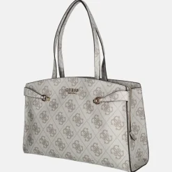 Schoolhandtassen | Shoppers^Guess Lorelei travelbag tote shopper dark taupe logo