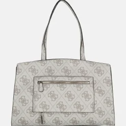 Schoolhandtassen | Shoppers^Guess Lorelei travelbag tote shopper dark taupe logo