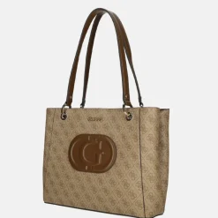 Shoppers^Guess Mietta Noel tote shopper latte logo/brown