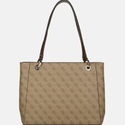 Shoppers^Guess Mietta Noel tote shopper latte logo/brown