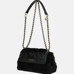 Schoudertassen^Guess Mileva convertible schoudertas black