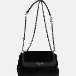 Schoudertassen^Guess Mileva convertible schoudertas black
