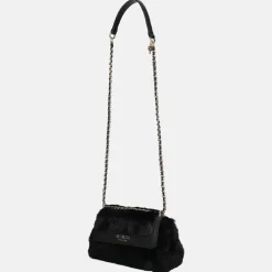 Schoudertassen^Guess Mileva convertible schoudertas black