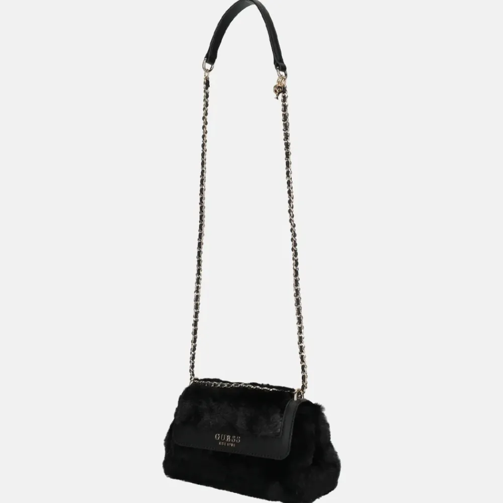 Schoudertassen^Guess Mileva convertible schoudertas black