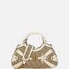 Handtassen^Guess Mintha satchel handtas S latte logo/stone