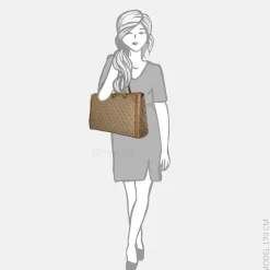 Shoppers^Guess Orlina travel tote shopper latte logo/brown