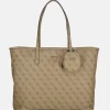Shoppers^Guess Power play tech tote shopper L latte logo