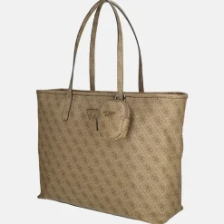 Shoppers^Guess Power play tech tote shopper L latte logo