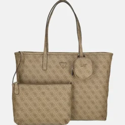 Shoppers^Guess Power play tech tote shopper L latte logo