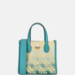 Handtassen^Guess Silvana handtas mini teal logo
