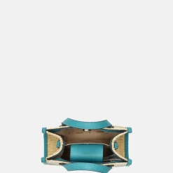 Handtassen^Guess Silvana handtas mini teal logo