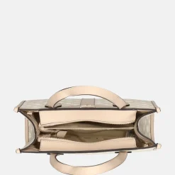 Handtassen^Guess Silvana handtas sand logo