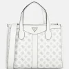 Handtassen^Guess Silvana handtas white logo