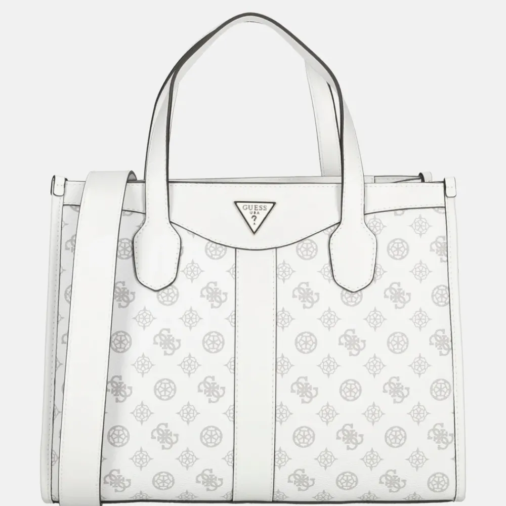 Handtassen^Guess Silvana handtas white logo