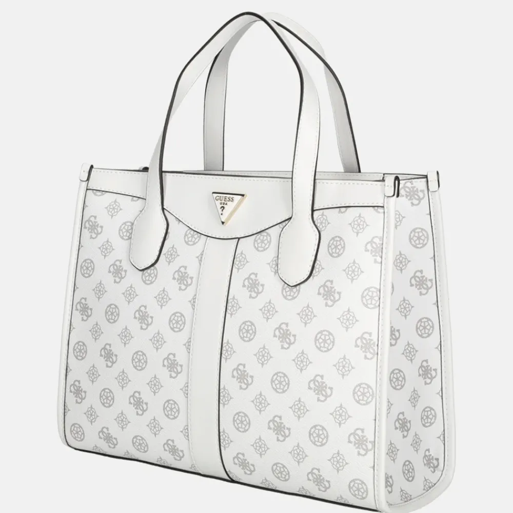 Handtassen^Guess Silvana handtas white logo