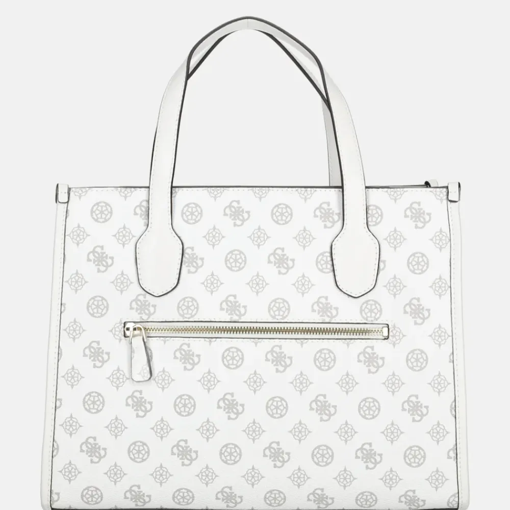Handtassen^Guess Silvana handtas white logo