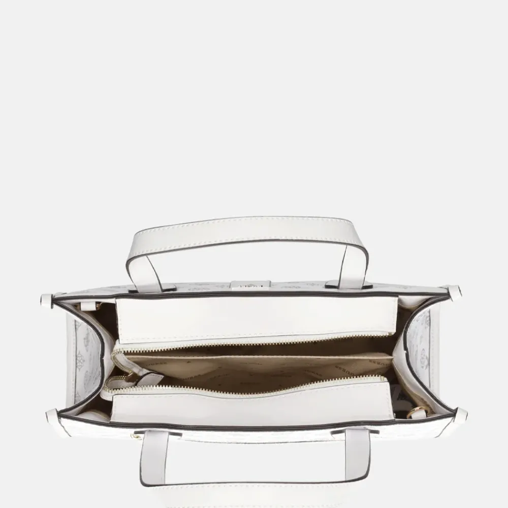 Handtassen^Guess Silvana handtas white logo