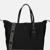 Handtassen^Guess Wave carry-on tote handtas L black